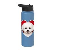 Bichon Frise Coeur Stainless Steel Insulated Water Bottle