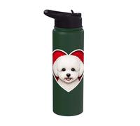Bichon Frise Coeur Stainless Steel Insulated Water Bottle