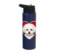 Bichon Frise Coeur Stainless Steel Insulated Water Bottle