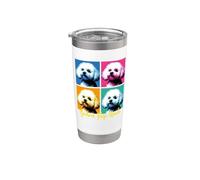 Bichon Frise Oncle Pop Art Style Gobelet isotherme en acier inoxydable double paroi