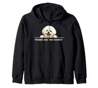 Bichon Frise Où Allez-Vous, Heureux, Chien Amical et Positif Sweat à Capuche