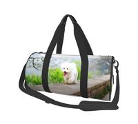Bichon Frise Parc Animaux Chiens Bichon Frise Chiens, Sac de Voyage de Grande capacité, Sac à Main Rond, Sac de Voyage de Sport, fourre-Tout, Sac de Fitness