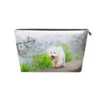 Bichon Frise Parc Animaux Chiens Bichon Frise Chiens, Trousse de Toilette Trousse de Maquillage Sac à cosmétiques Trousse de Toilette de Voyage Portable