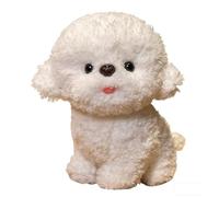 Bichon Frise Plush, Lifelike Stuffed Animal Soft Cuddly Christmas Birthday Gift for Kids Adults Home Decor for Girls Boys(White,30cm/11.8in)