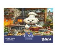 Bichon Frisé Puzzle 1000 Pièces Educa Jouet en Bois Cadeau Unique De l'art De La Décoration Jeu ÉduChatif Challenge Toy Adultes & Enfants des 14 Ans 70x50cm/1000pcs