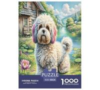 Bichon Frisé Puzzle 1000 Pièces Educa Jouet en Bois Divertissement Créatif De l'art De La Décoration Jeu Éduchatif Challenge Toy Adultes & Enfants des 14 Ans 38x26cm/1000pcs