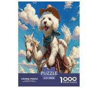 Bichon Frisé Puzzle 1000 Pièces Educa Jouet en Bois Divertissement Créatif De l'art De La Décoration Jeu ÉduChatif Challenge Toy Adultes & Enfants des 14 Ans 38x26cm/1000pcs