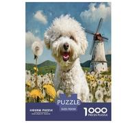 Bichon Frisé Puzzle 1000 Pièces Educa Jouet en Bois Divertissement Créatif De l'art De La Décoration Jeu ÉduChatif Challenge Toy Adultes & Enfants des 14 Ans 70x50cm/1000pcs