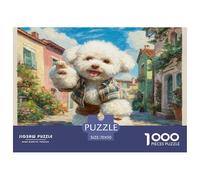 Bichon Frisé Puzzle 1000 Pièces Educa Jouet en Bois Divertissement Créatif De l'art De La Décoration Jeu ÉduChatif Challenge Toy Adultes & Enfants des 14 Ans 70x50cm/1000pcs