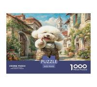 Bichon Frisé Puzzle 1000 Pièces Educa Jouet en Bois Divertissement Créatif Décoration Intérieure Jeu ÉduChatif Challenge Toy Adultes & Enfants des 14 Ans 70x50cm/1000pcs