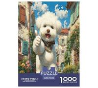 Bichon Frisé Puzzle 1000 Pièces Educa Jouet en Bois Divertissement Créatif Décoration Intérieure Jeu ÉduChatif Challenge Toy Adultes & Enfants des 14 Ans 70x50cm/1000pcs