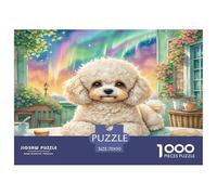 Bichon Frisé Puzzle 1000 Pièces pour Adultes Et Enfants Dès 14 Ans Jeu Cadeau Unique De Qualité Supérieure Décoration De La Maison 70x50cm/1000pcs
