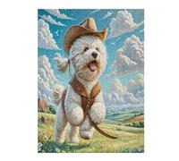 Bichon Frise Puzzle 500 Pièces pour Adultes Educa Art Abstrait 3D Décoration Murale Qualité Supérieure Relaxation Famille Cadeau 500 PCS