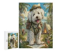 Bichon Frise Puzzles 500 Pièces Educa Moderne Niedliche Tiere Haustiere Décoration Intérieure Relaxant pour Adultes Et Enfants Assemblage Amusant Challenge 3D 500 PCS