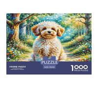 Bichon Frisé Puzzles Jeu De Puzzle Activités Familiales Stimulantes 1000 Pièces Cute Animaux Casse-tête Qualité Premium pour Adultes Et Enfants 70x50cm/1000pcs