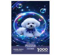 Bichon Frise1000 Pièces Aquarelle Puzzle Animal pour Adultes De Jeu pour Adultes Parfaitpourla Détente Créativité Et CommeCadeau38x26cm/1000pcs