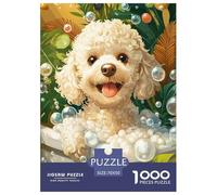 Bichon Frise1000 Pièces Puzzle Coloréanimaux pour Adultes Jeu D'Intelligence Difficile EtStimulant Décorationde La Maison 70x50cm/1000pcs