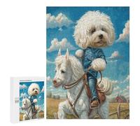 Bichon FrisePuzz 500 Pièces Chalnge 3D Unique nim Maltais Jeu D'Intelligence pour Adultes Et Enfants Relaxation Artistique CaauFamil Décoration 500 PCS
