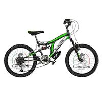 BICICLETTE CANELLINI Vélo Enfant FULL SUSPENSION 20 COLORADO - Roues 20" (titane/vert)