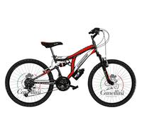 BICICLETTE CANELLINI Vélo Enfant FULL SUSPENSION 24 COLORADO - Roues 24" (noir/rouge)