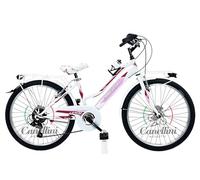 BICICLETTE CANELLINI VTT Fille 24" Lincy 6V - Roues 24" (Blanc)