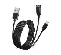 Bicmice Câble de charge multiple pour Garmin Instinct Vivoactive Forerunner Venu Vivosmart Fenix GPS Smartwatch 2 en 1 Câble de charge USB avec USB-C pour téléphones, tablettes, écouteurs, plusieurs