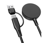 Bicmice Chargeur 2 en 1 pour Samsung Galaxy Watch 8/8 Classic/7/Ultra 1,1 m USB C/A Câble de charge de rechange pour Galaxy Watch FE/6/6 Classic/5 Pro/5/4/4 Classic/3/Active 2/Station de chargement
