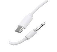 Bicmice Lot de 1 câble de charge USB de type C DC 2,5 mm - Cordon de charge CC de 7,8 m de rechange pour masseur - Blanc