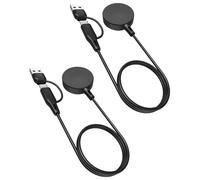 Bicmice Lot de 2 chargeurs 2 en 1 pour Samsung Galaxy Watch 8/8 Classic/7/Ultra USB C/A de 1 m - Câble de charge de rechange pour Galaxy Watch FE/6/6 Classic/5 Pro/5/4/4 Classic/3/Active 2/Active