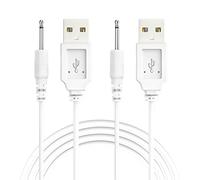 Bicmice USB-LADEKABEL 2,5mm DC Ladekabel für Massagegerät Spielzeug Schnelles Aufladen(2er-Pack)