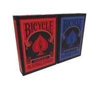 Bicycle - 2 Jeux de Cartes Bicycle Reverse 54 Cartes (Rouge & Noir et Bleu & Noir) - MAGICAPLANET - Jeu de Cartes Magie - Adulte - 13.5 cm x 8.9 cm