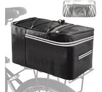 Bicycle Bag,Rear Pannier Bag,12l Rear Bicycle Pannier Bag With Rain Cover Reflective Strip Handle,Waterproof Rear Bicycle Bag For Electric Bikes