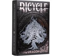 Bicycle Black Dragon - Jeu De 54 Cartes À Jouer - Jeu Emblématique À L'effigie De Créatures Légendaires ¿ Cartes Personnalisées De Collection - Magie/Carte Magie[Z1823]