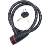 Bicycle Cable Lock Made Of Quality Twisted Steel Coated With Silicone Water And Scratch Resistant Ideal For Bikes,Skateboards,Strollers And Outdoor Equipment (Black)