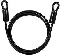 Bicycle Cable Lock Steel Cable With Eyelets Length 2 M Thickness 8 Mm Pvc Coated For Disc Lock And U-Lock Black