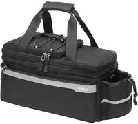 Bicycle Camera Bag With Rain Cover,Waterproof Rear Saddle Bag Bicycle Storage Bag With Expandable Capacity 11-12.6 L,Cycling Luggage Bag With Shoulder Strap,Black