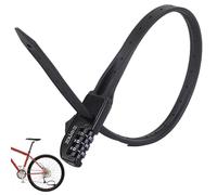 Bicycle Combination Lock - Ajustable Cable Tie Lo Ck with 3-Digit Combi Nation Code - Compact, Portable & Secure - Ideal for Bi Cycle Frames & Accessories - Approx. 83g, 560mm Length