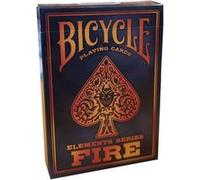 Bicycle "Fire" - Jeu De 56 Cartes Toilées Plastifiées - Format Poker - 2 Index Standard