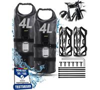 Bicycle Fork Pannier Bag 4l + 4l With Versatile Holder 100% Waterproof For Mountain Bike Road Bikes 2 Pack