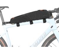 Bicycle Frame Bag,2.1l Waterproof Bicycle Frame Bag With 2 Compartments,Ykk Zipper,Cell Phone Pocket And Cable Walkthrough,Fits Most Bikes,Black