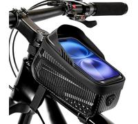 Bicycle Frame Bag,Bicycle Phone Frame Bag,Waterproof Bicycle Bag With Touch Screen In Tpu,Waterproof Bicycle Phone Holder,Waterproof Pouch For Smartphones Under 6.8 Inches