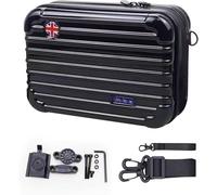 Bicycle Frame Bag Hard Shell Bag Abs Plastic Suitable For Folding Cars Electric Scooter Large Storage Waterproof Shoulder Strap Black