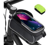 Bicycle Frame Bag,Waterproof Phone Holder With Rain Cover,Mountain Bike Pannier,Large Capacity Touch Screen Phone Holder For Smartphone Under 6.8 Inches.[C148]
