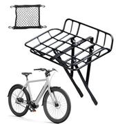 Bicycle Front Rack - 12.79x9.25inch Heavy Duty Stand Cargo Carrier | Front Bicycle Basket Large Rack for Commuting Travel Outdoor Mountain Road Cargo Grocery Bag Kids Adults