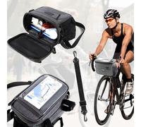 Bicycle Handlebar Bag,Bicycle Handlebar Bag,5l,Bicycle Bag,Front Bicycle Bag,Waterproof Handlebar Bag,With Ouchscreen Front Bike Bag And Removable Shoulder Strap