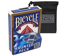 Bicycle Haunted Deck Magic Trick Deck - Carte Easy Beginner Trick Magic Trick - Comprend un sac de cartes à jouer Cipher (rouge)