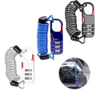 Bicycle Helmet Padlock,Combination Padlock For Kids,Security Code 3 Digital Zinc Alloy Combination Lock For Luggage Bike Motorcycle Scooter 3 Pack