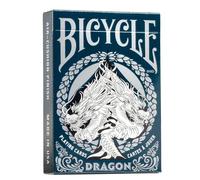Bicycle - Jeu de 54 cartes à jouer - Collection Ultimates - Dragon - Tours de magie - A partir de 6 ans, Bleu et Argent