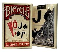 Bicycle Large Print Bridge Playing Cards 2 Decks -(1) Red, (1) Blue by USPCC