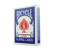 Bicycle Letters Bleu Playing Cards, Jeu de 56 Cartes avec Lettres et Symboles, 17 Cartes Gaff, Tutoriel Inclus (Bleu)